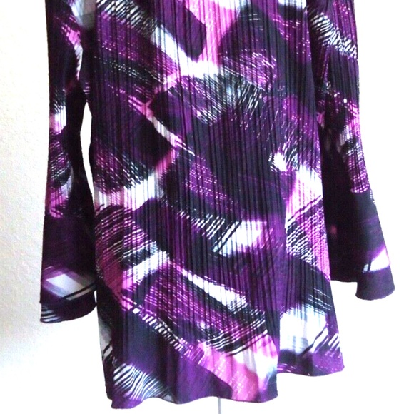 MILANO Women's Purple Blouse Stretch Size-XL - Picture 8 of 13